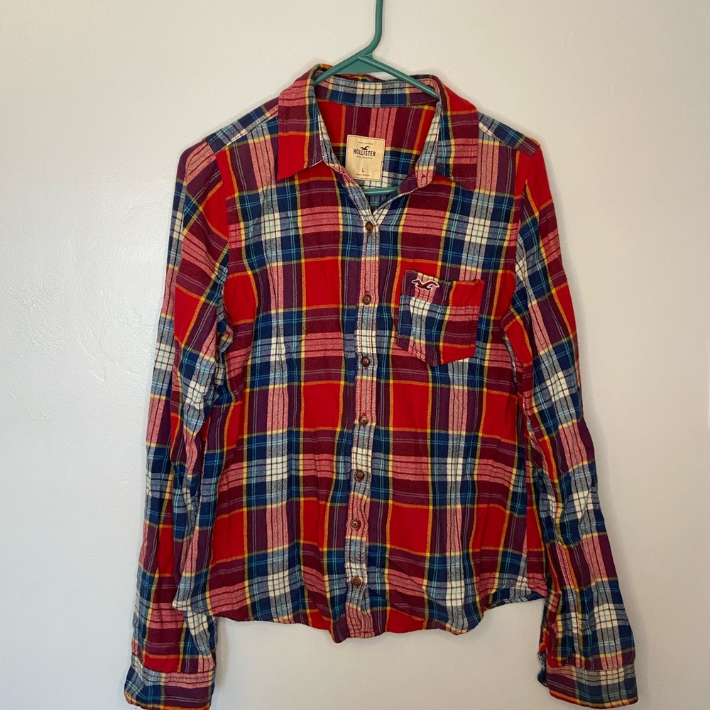 COPY - Hollister Long Sleeve Multi-Colored Plaid Shirt
